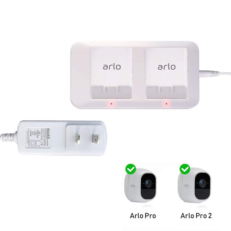 Battery Charger Design for Arlo pro Battery Charger Station and Arlo pro 2 Battery Charger Station, Also for Arlo Go Camera with Fast Charging Adapter by WeHaoYi