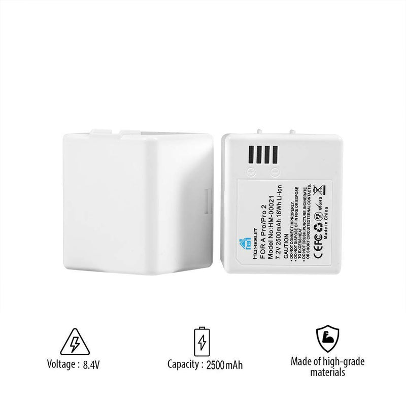 Homesuit Pro Rechargeable Battery 2-Pack 2500mAh Replacement Batteries for Arlo Pro 2, Arlo Pro NOT Compatible with Ultra/Pro 3