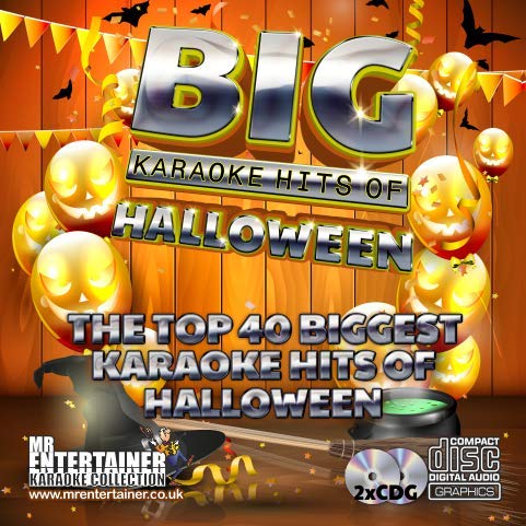 HALLOWEEN KARAOKE CD+G (CDG) Disc Pack. 40 Greatest Halloween Songs Ever. Mr Entertainer Big Hits. Ghostbusters, Thriller, Monster Mash and more.