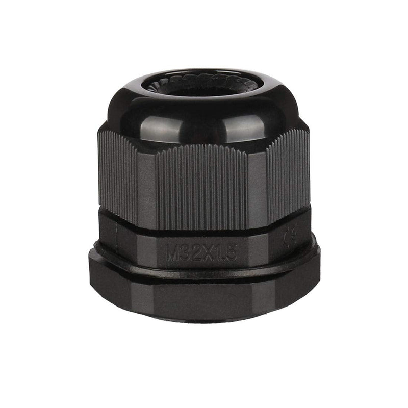 uxcell 10 Pcs M32 Waterproof IP68 Nylon Cable Gland Joint Adjustable Locknut for 16mm-21mm Dia Cable Wire