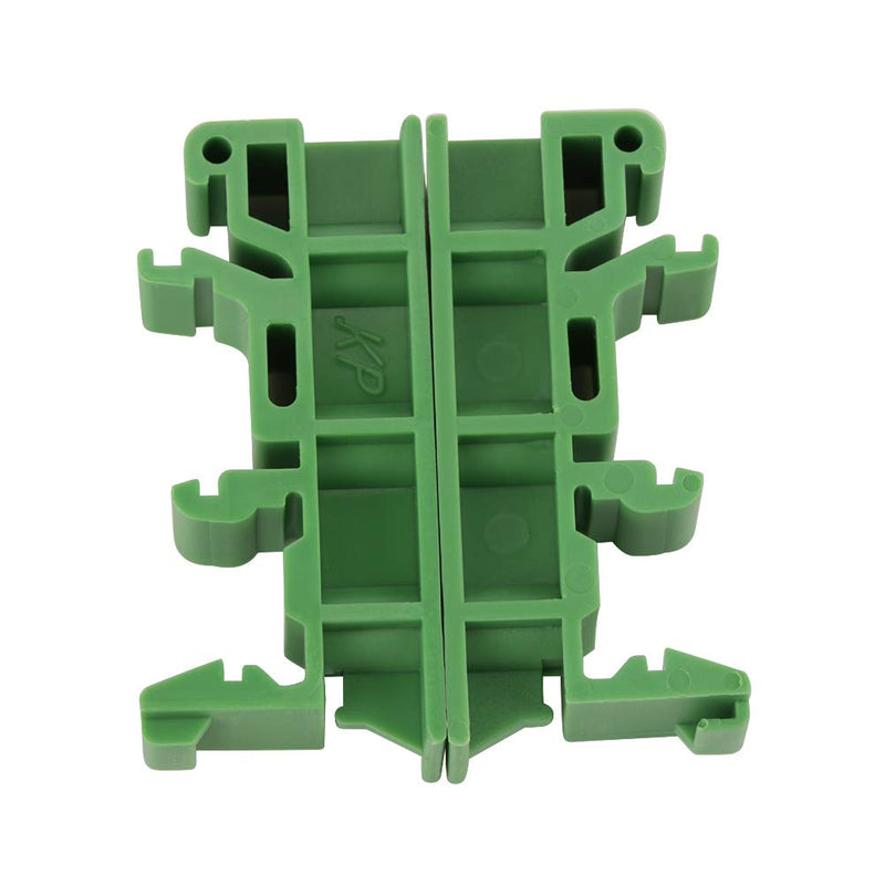 FTVOGUE 10 Sets PCB DIN Rail Mounting Adapter Circuit Board Mounting Bracket Holder Carrier Clips for DIY Electrical (Green, 35mm)