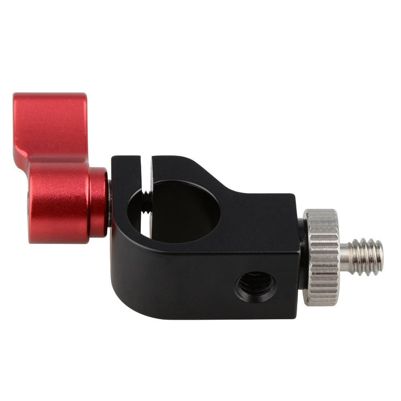 CAMVATE 15mm Single Rod Clamp Articulating with 1/4"-20 Screw(Red, 2 Pieses)