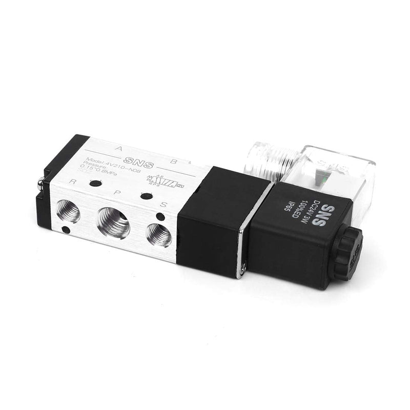 SNS 4V210-N08/AC110V 5/2 Port 1/4 NPT Inlet Single Coil Pilot-Operated Electric Solenoid Valve