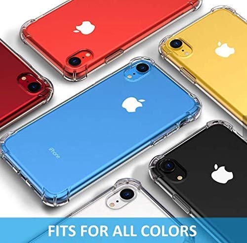 iPhone XR Clear Case & Screen Protector | 2 in 1 Bundle Package | 2 Tempered Glass Screen Protectors | Crystal Clear Transparent Soft Case | Shockproof Bumpers | Slim Fit | Compatible with iPhone XR