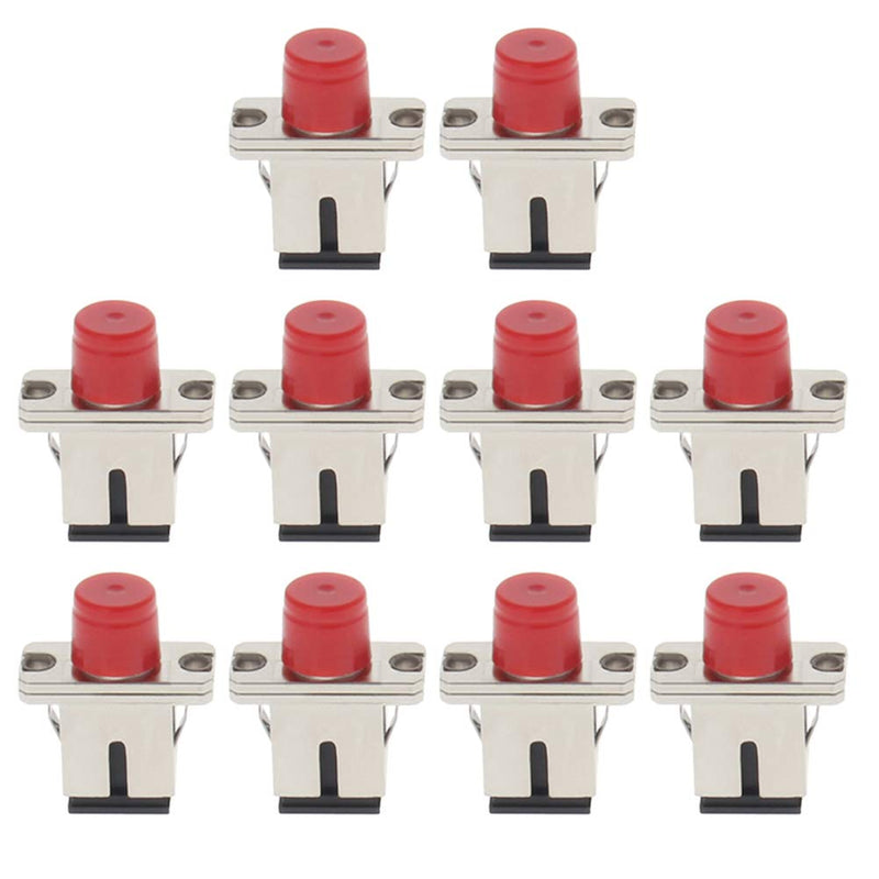 Fielect 10pcs Simplex Type SC to FC Fiber Coupler Carrier Grade Fiber Optical Adapter Connector for Server Rack, Patch Panel 10pcs SC-FC