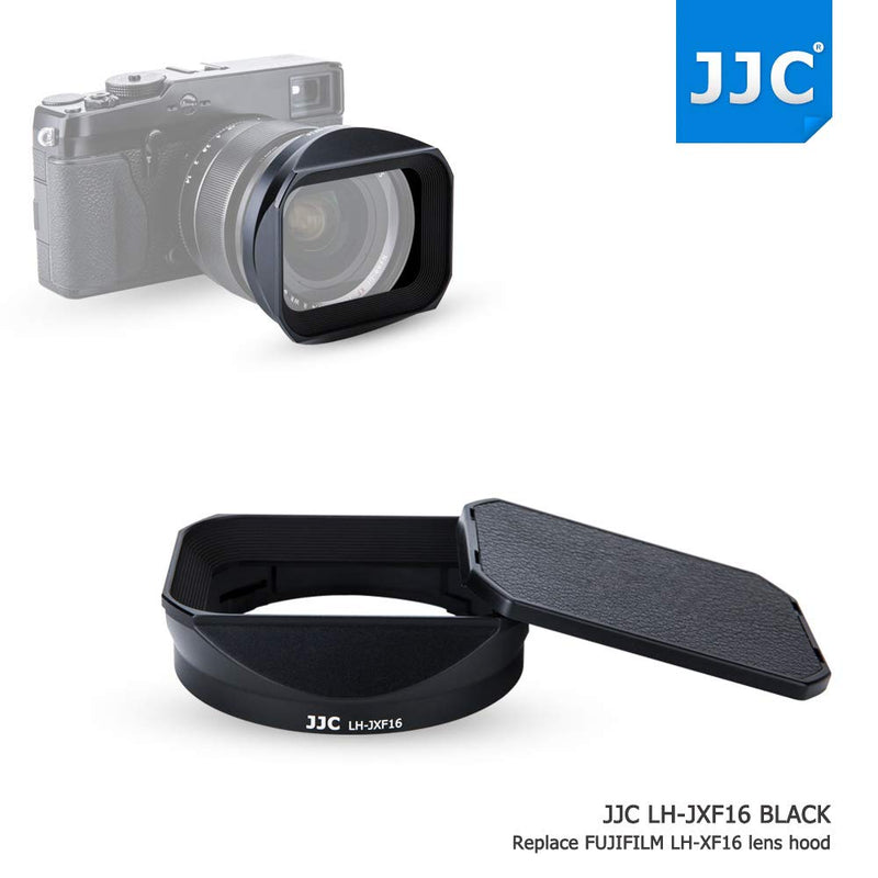 Bayonet Square Metal Lens Hood Shade w/Hood Cap Protector Replace Fuji LH-XF16 for Fujifilm Fujinon XF 16mm F1.4 R WR Lens on Camera X-H1 X-Pro3 X-Pro2 X-Pro1 X-T4 X-T3 X-T2 X-T1 X-T30 X-T20 X-T10