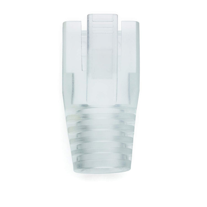 trueCABLE RJ45 Strain Relief Boots, 7.0mm Slip-On PVC Plug Cover, Transparent, 100 Pieces 100pc 7.00mm - Small