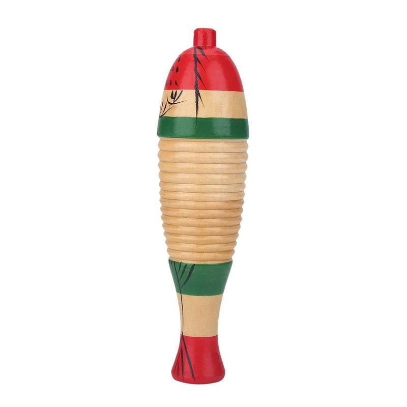 Wood Guiro, Colorful Fish-shaped Musical Percussion Instrument Toy for Kids and Adults