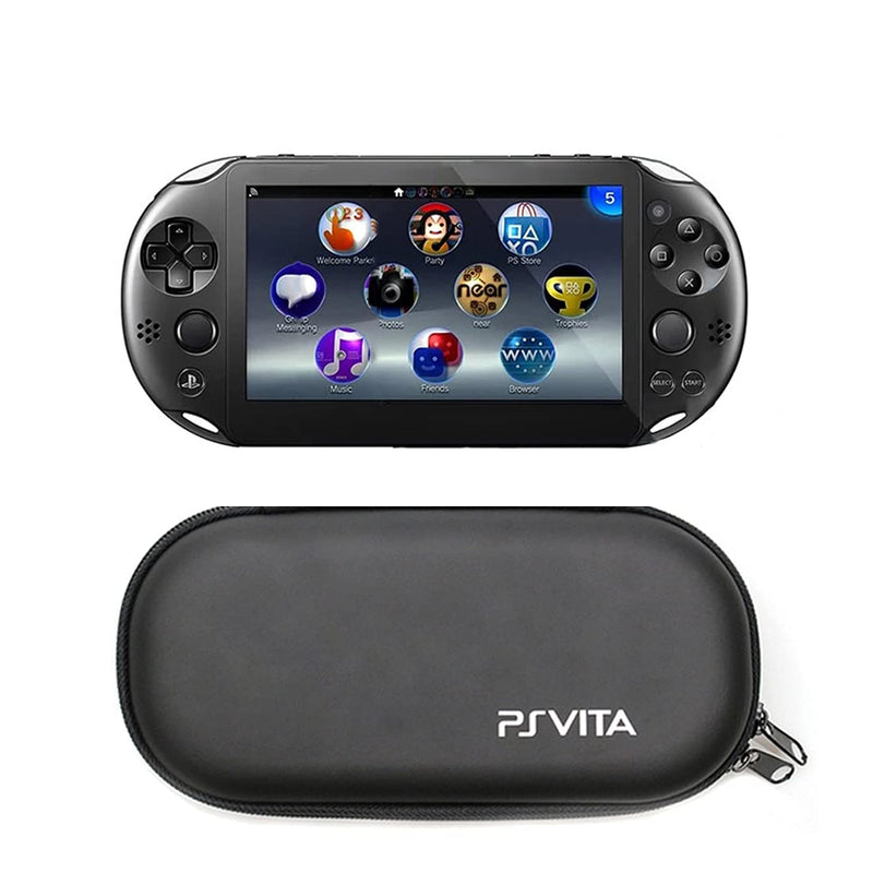 ELIATER Playstation Vita Carring Case Portable Travel Pouch Cover Zipper Bag Compatible for Sony PSVita 1000 2000 Game Console (Black) Black