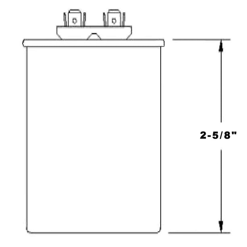 [AUSTRALIA] - OneTrip Parts USA Run Capacitor 10 UF - 10 MFD 370 VAC Flat Oval 