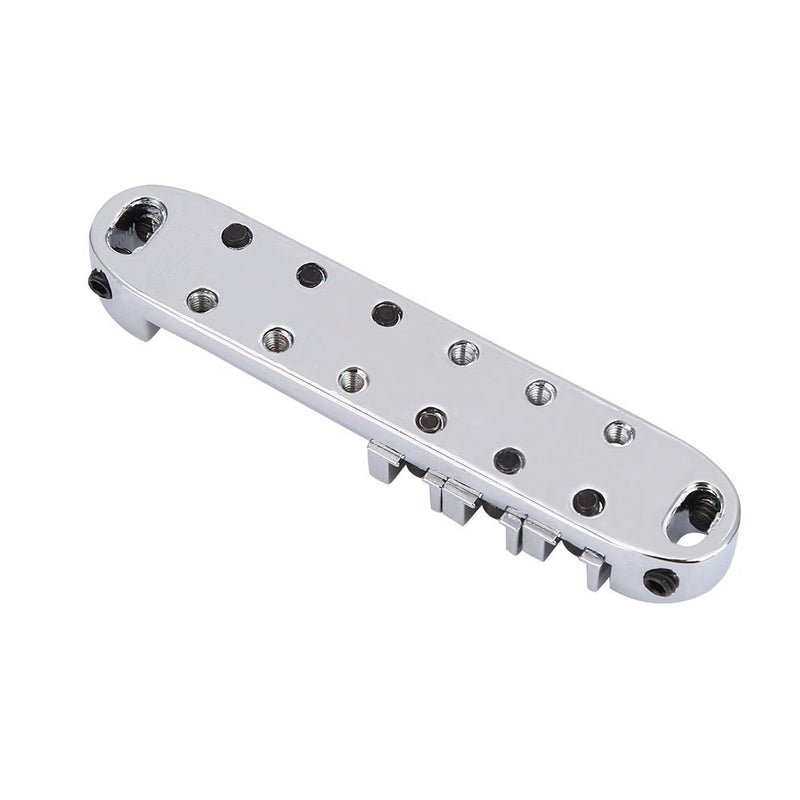 Dilwe Roller Saddle Bridge & Tailpiece Set, Replacement Part for LP Style 6-String Electric Guitar