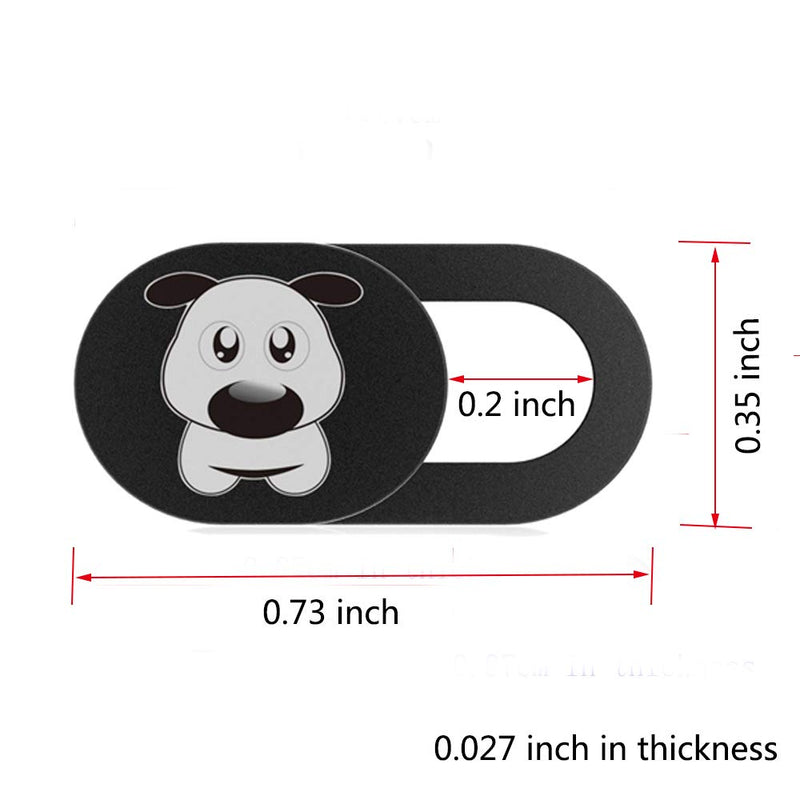 3Pack Laptop Webcam Cover Slide Ultra Thin 0.027in Web Camera Lens Cover - Complete Protection Against Surveillance(Cute Dog)