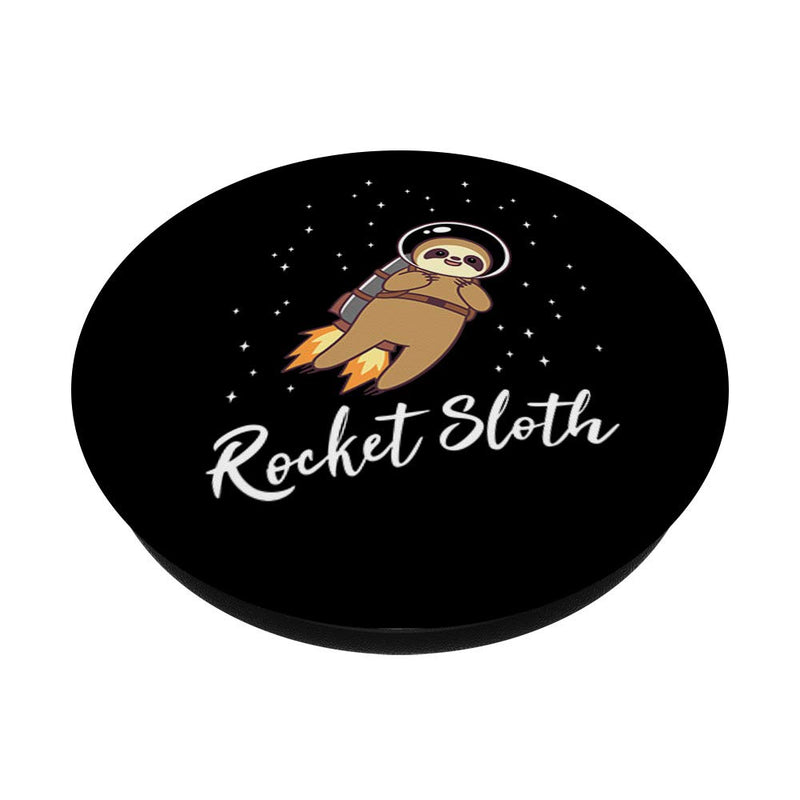 Rocket Sloth Funny Astronaut Outer Space Gift Black