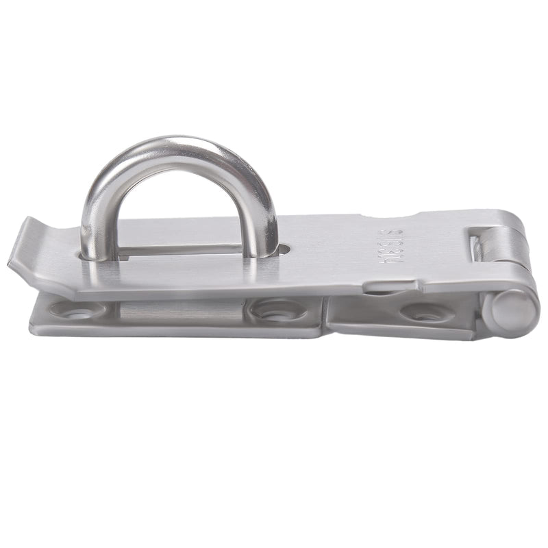 Safety Door Hasp Padlock Latch Lock,SUS 304 High-Quality Polished Brushed Surface,Hasp Lock Latch(3"/80cm) Thicken HaspLock Suitable for Doors,Sheds,Closets,Lockers(3"Hasp-Silver) 3"(Hasp Silver)