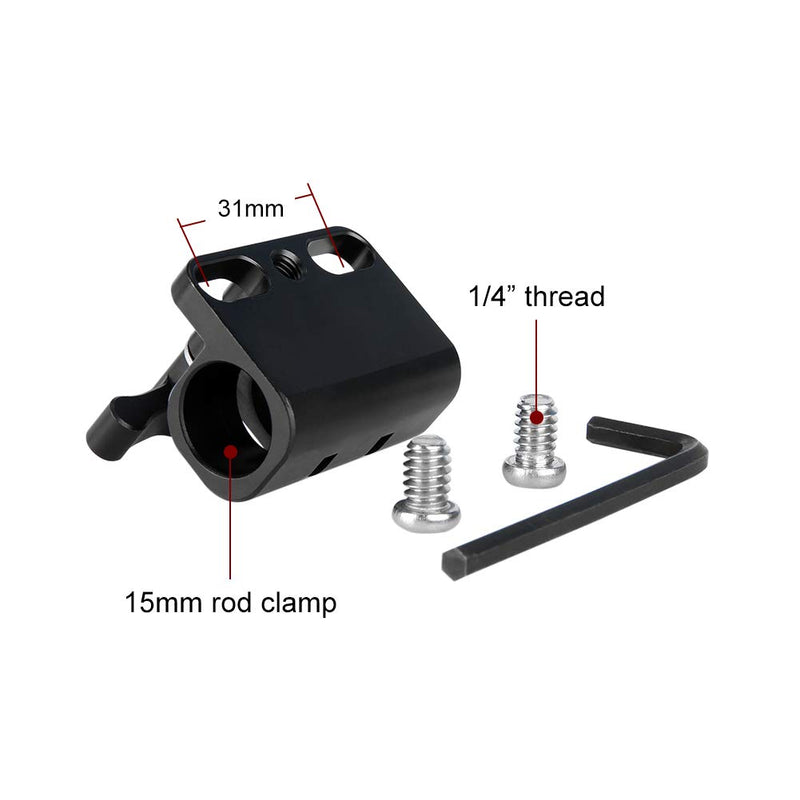 NICEYRIG 15mm Rod Holder for DSLR Camera Rail Extension Accessories Attachment, DJI Ronin 15mm Rod Support - 278