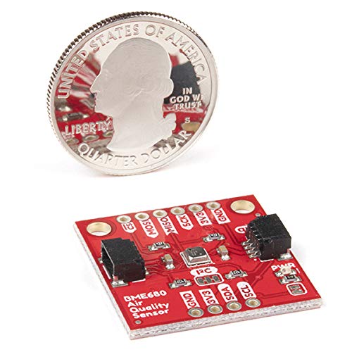 SparkFun Environmental Sensor Breakout - BME680 (Qwiic) - Combine Gas sensor Temperature Humidity & Barometric pressure sensing for complete environmental sensor 1 inch x 1 inch footprint No soldering