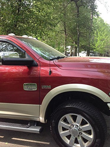 AntennaMastsRus - 7 Inch Black Short Antenna is Compatible with Ford Five Hundred (2005-2007) - Spiral Wind Noise Cancellation - Spring Steel Construction - Stainless Steel Threading 7" INCH