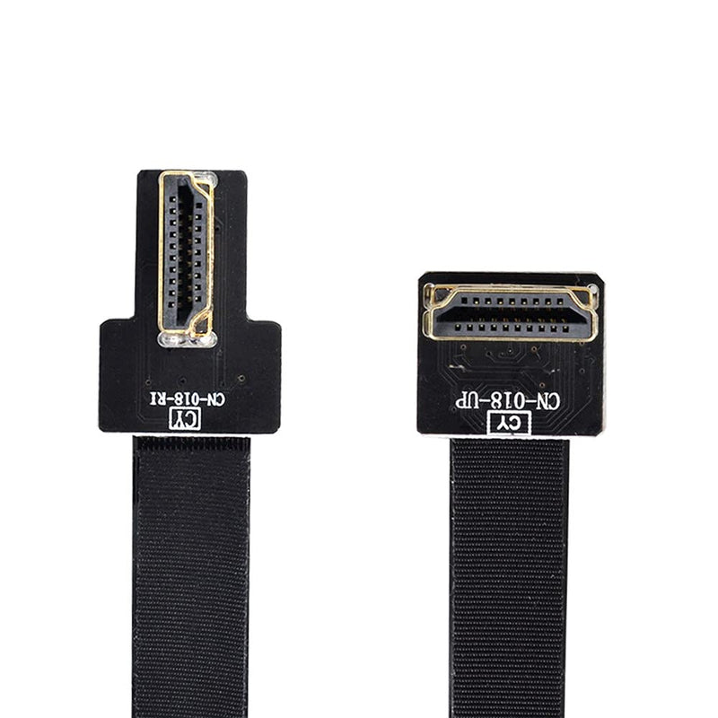 [AUSTRALIA] - Xiwai 20cm CYFPV Dual 90 Degree Right-Up Angled HDMI Type A Male to Male HDTV FPC Flat Cable for FPV HDTV Multicopter Aerial Photography 0.2m 