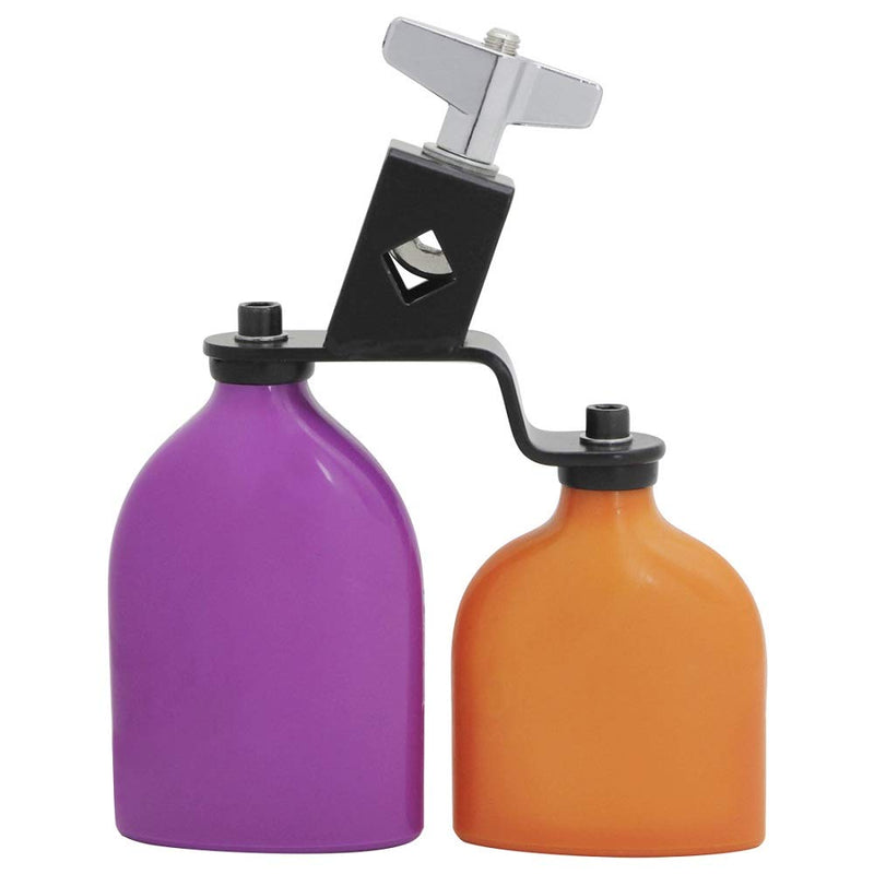 [AUSTRALIA] - Mowind Bicolor Cowbell for Drum Set High and Low Tones Double Mounted Bell Kit Percussion Instruments Medium Size 