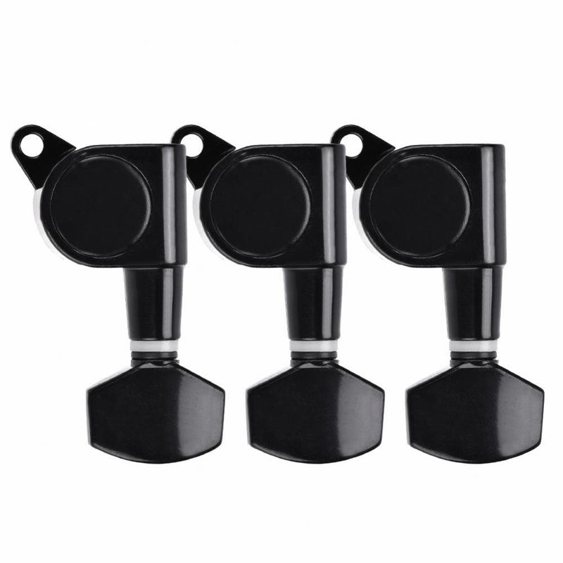 3L3R Guitar Tuning Pegs, Black Enclosed Locking Tuners Zinc Alloy Square Machine Heads …