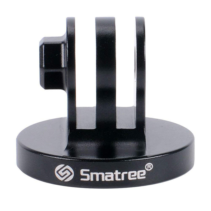 Smatree Aluminum Tripod Mount Adapter Compatible for Gopro Hero 10, 9, 8, 7, 6, 5, 4, 3+, 3, 2, 1 HD, GOPRO Hero 2018, DJI OSMO Action Camera Black