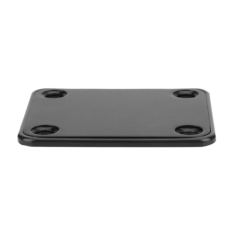 Dilwe Guitar Neck Plate with Screws, Reinforced Steel Alloy Neck Plate for Electric Guitar Bass Black