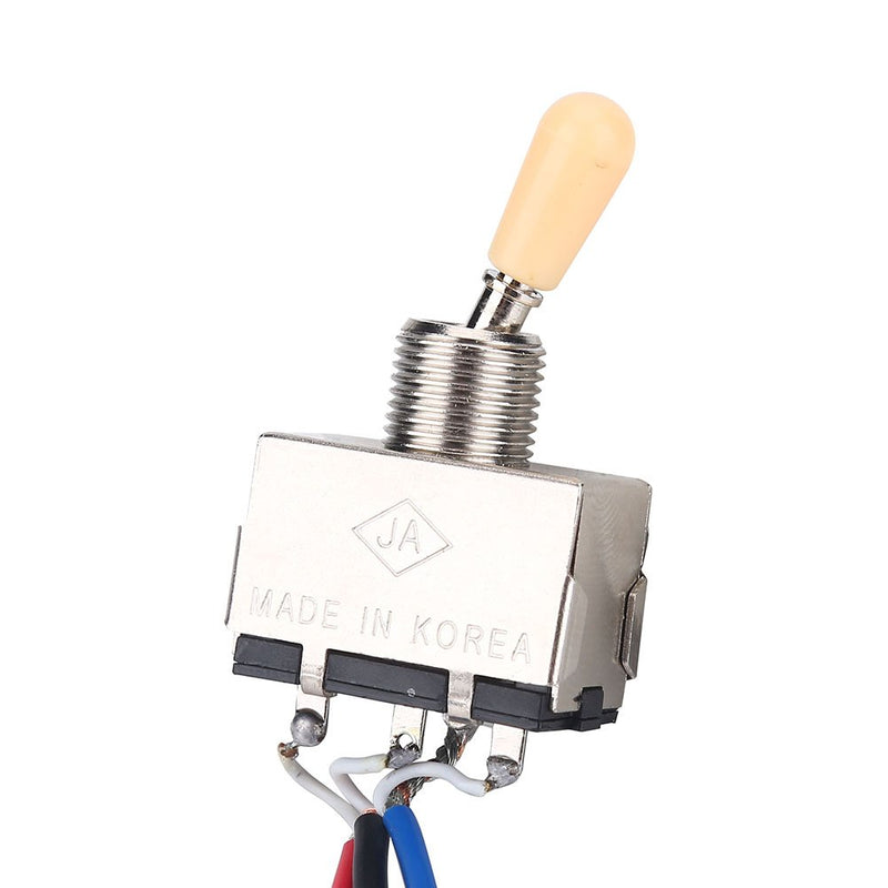 Dilwe Bass Wiring Harness Kit, Including 11 Piece Nuts and 6 Piece Washers for Replacement Guitar for Electronic Guitar