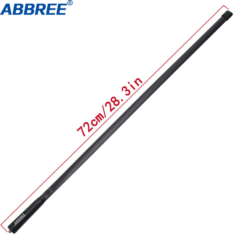 72CM/28.3Inch Length ABBREE SMA-Female Dual Band 144/430Mhz Foldable CS Tactical Antenna for Baofeng UV-5R UV-82 BF-82HP BF-888S Ham Two Way Radio 28.3in