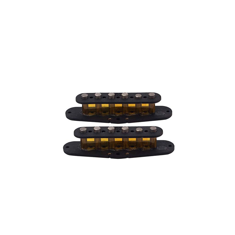 Alnicov 2PCS Single Coil Vintage Guitar Pickups 52MM Alnico 5 Bridge Pickups for ST Guitar(Black)