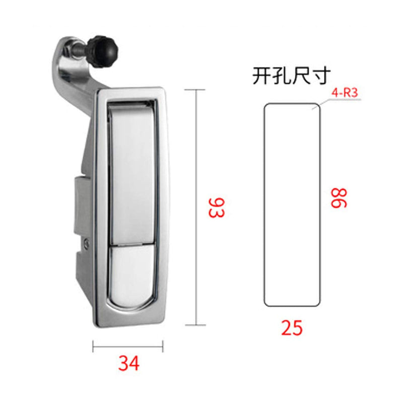 2PCS Compression Latch Lock Trigger Latch Lock Smith Series Zinc Alloy Adjustable Lever Hand Operate Silver Keyless