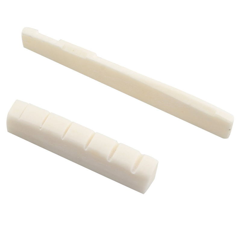 Futheda 6PCS 3 Sets 6 String Guitar Bridge Saddle and Nut Made of Real Bone for Acoustic Guitar Replacement Parts