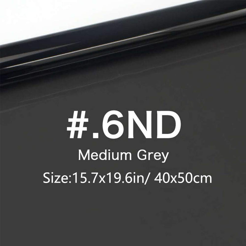Lighting Neutral Density Gels Filter Sheet 16x20 inches Kit, ND3,ND6,ND9 for Photo Studio Video Flashlight Led Light Photography, 6 Pcs