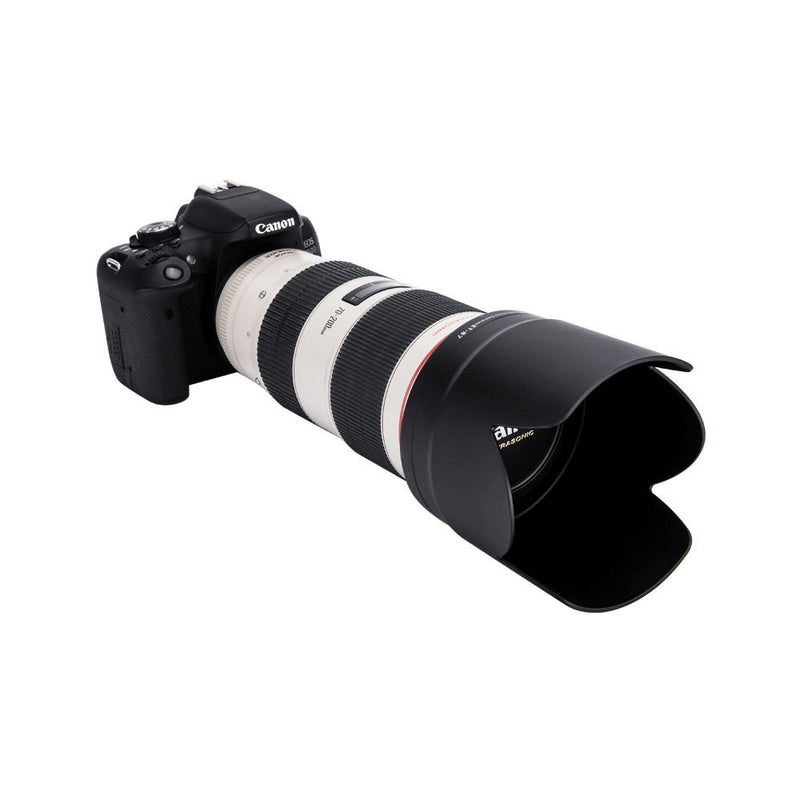 JJC Dedicated Reversible Lens Hood Shade for Canon EF 70-200mm f/2.8L is III USM & Canon EF 70-200mm f/2.8L is II USM Lens Replaces Canon Lens Hood ET-87, with Button to Lock or Release - Black