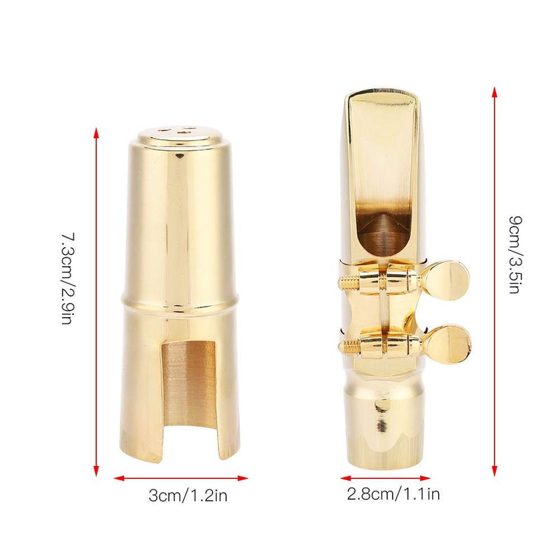 Vbestlife Eb Alto Saxophone 5C Mouthpiece, Eb Alto Sax 5C Mouthpiece with Cap Pads Musical Instruments Accessory