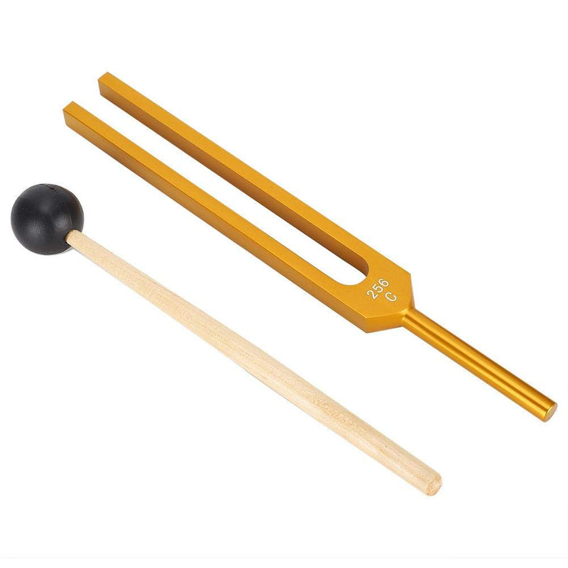 C256 Tuning Fork Aluminum Alloy Tuning Fork with Hammer and Storage Bag, Standard Hearing Healing Musical Instrument Piano Tuning Kit