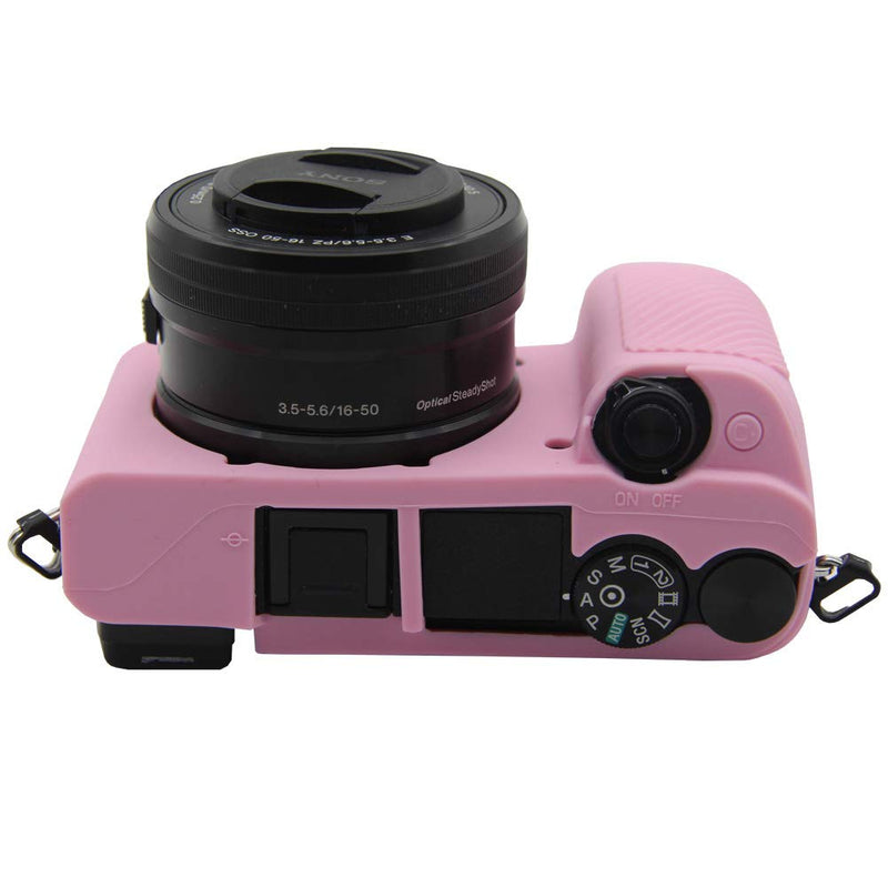[AUSTRALIA] - Easy Hood Case for Sony Alpha A6100 A6300 A6400 ILCE-6100 ILCE-6300 ILCE-6400 Digital Camera, Anti-Scratch Soft Silicone Housing Protective Cover Protector Skin (Pink) Pink 