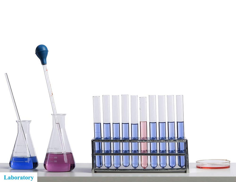 8PCS Thick Glass Graduated Dropper Pipettes Fluid and Liquid Pipettors 0.5ml, 1ml,2ml,3ml,5ml, 10ml,10CM,20CM with Caps and 2PCS Washing Brushes and 2PCS 20cm Glass Stir Rod(20cm-7.8inch) 8