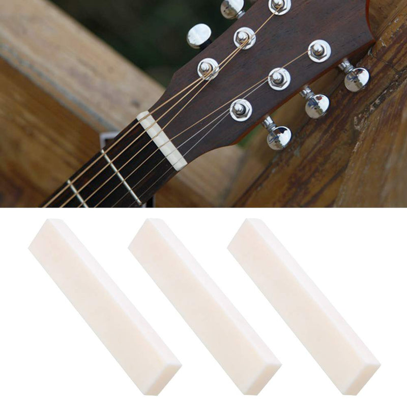 DIY String Pillow Nut,Blank Buffalo Bone Nut String Pillow for Guitar and Bass Musical Instrument Accessories(3Pcs) 3Pcs