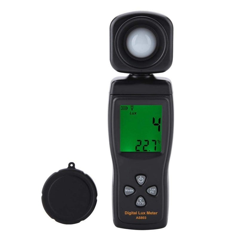 Smart Sensor AS803 Adjustable Mini Digital Luxmeter Light Meter -10~50 with LCD Display, Rope, Cover