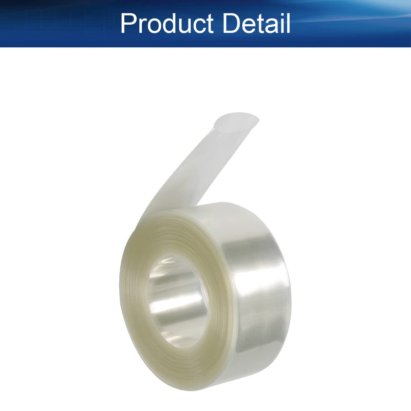 Bettomshin 1Pcs Clear PVC Heat Shrink Tubing 39.37 Ft Length 1.18 Inch Flat for 1x18650 Battery