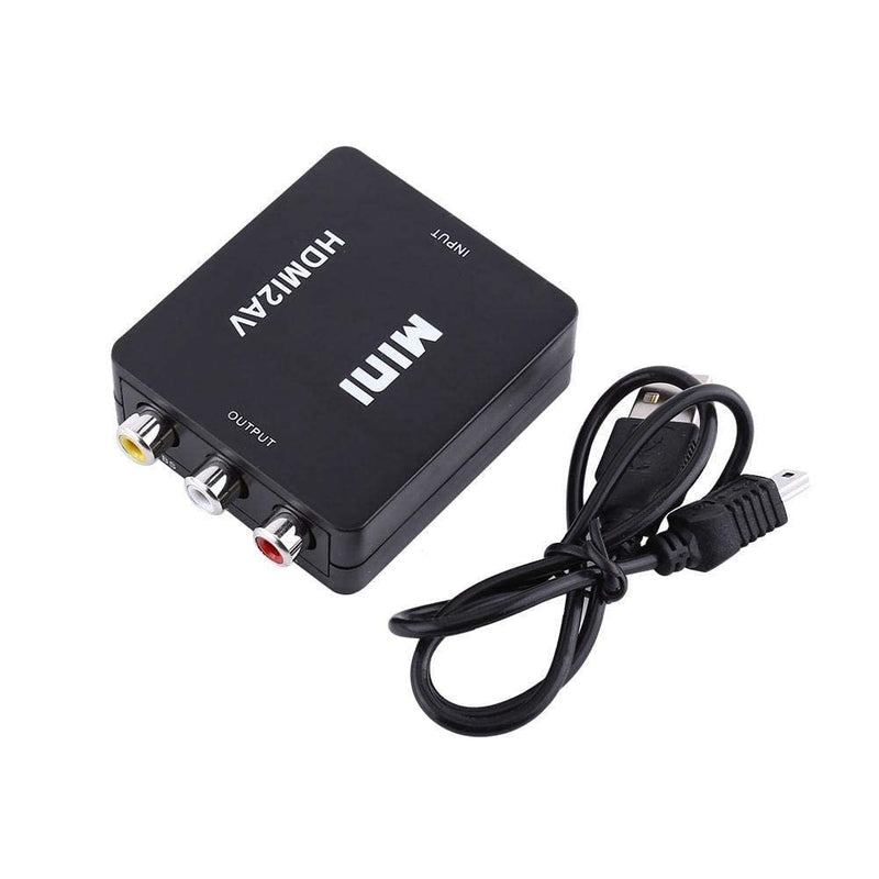 Yoidesu Digital HDMI to AV HDMI to RCA Composite Video Audio AV CVBS Adapter Converter (Black) Black