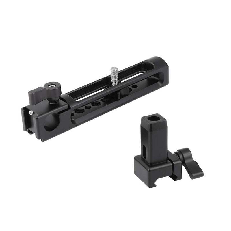 CAMVATE NATO Top Handgrip (Aluminum) with Built-in 15mm Rod Clamp & Shoe Mount Adapters for DSLR Camera Cage Kit