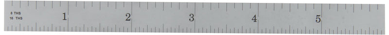 Fowler 52-295-006 Flexible Steel Rule, 6" Length, 1/2" Width, 0.015" Thickness, 4R Graduation