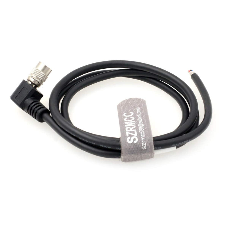 SZRMCC Right Angle HR10A-7P-6S Hirose 6 pin Female to Open end Shield I/O and Power Cable for Basler Sony AVT GIGE CCD Cameras (Right Angle, 1m)