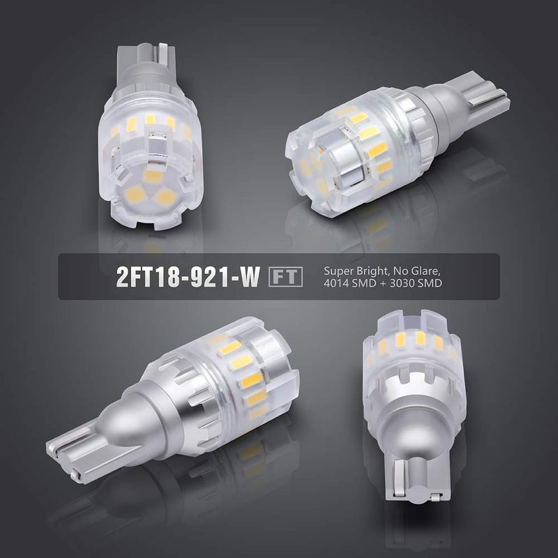 SIRIUSLED - FT- 921 922 579 LED Canbus Reverse Backup Trunk Light Bulb for Car Truck Super Bright High Power 3030+4014 SMD White 6500K Pack of 2
