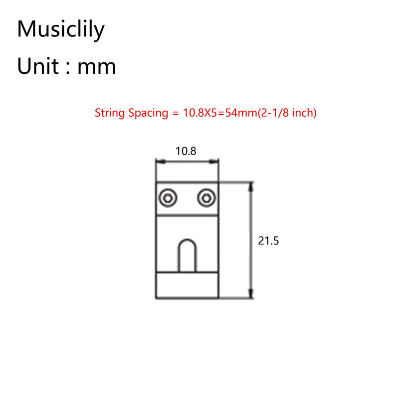 Musiclily Pro 10.8mm Steel Vintage Style Guitar Tremolo Bridge Saddles for Strat Stratocaster Electric Guitar, Chrome(Set of 6)