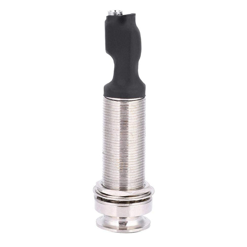 Guitar Endpin Jack, 6.35mm Output 2.5mm Input Endpin Jack for Acoustic Guitar Built-in Rod Piezo Pickup