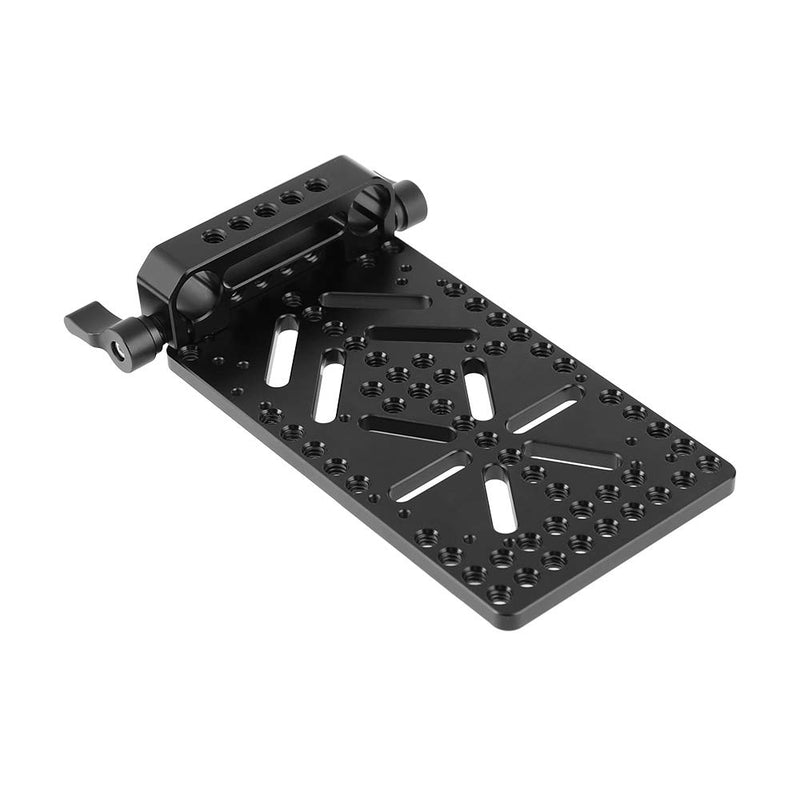 CAMVATE Cheese Plate with 15mm Rail Block Rod Clamp for V Lock Power Supply Adapter