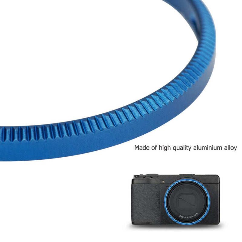 [AUSTRALIA] - JJC Metal Lens Decoration Ring Cap for Ricoh GR III GR3 Accessories Replace Ricoh GN-1 Ring Cap -Blue Blue 