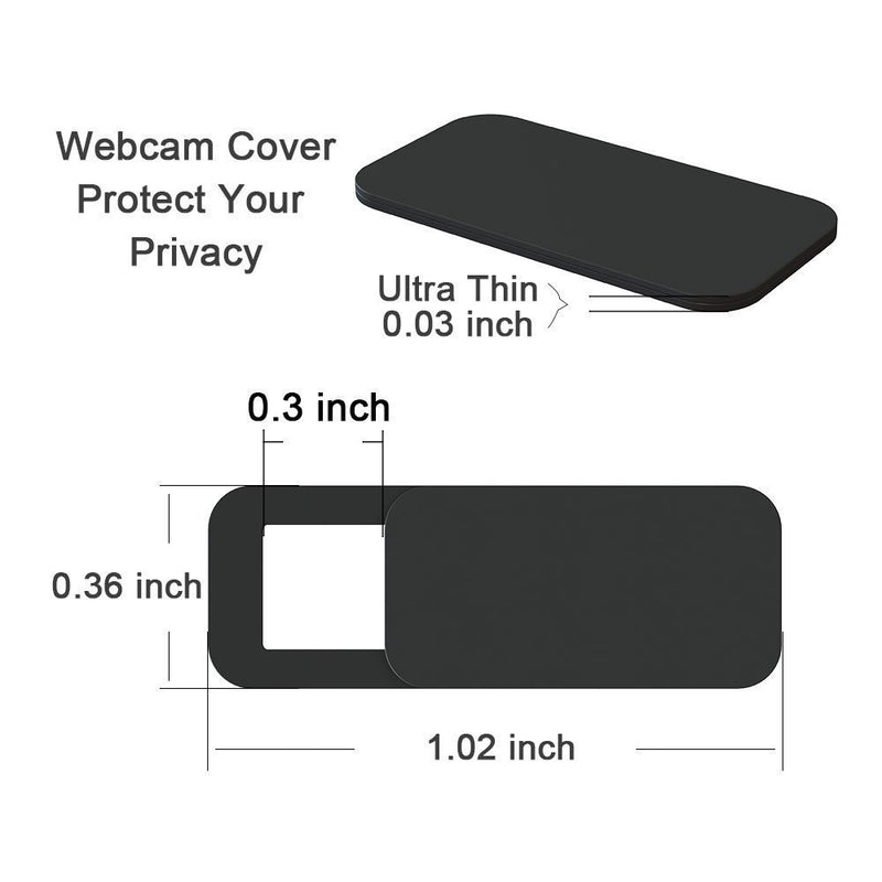 Webcam Cover Slider, Laptop Camera Cover 0.02in Ultra-Thin fits Echo Spot Smartphones Tablets Macbooks Computers Desktops with Strong Adhensive, Protecting Privacy and Securtiy